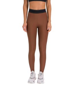 Cloud Sense Contrast Sports Leggings – High Elastic, Slim Fit, Yoga & Fitness Pants for Women