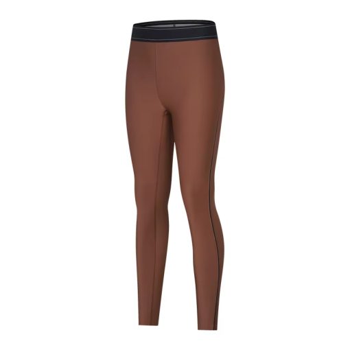 Cloud Sense Contrast Sports Leggings – High Elastic, Slim Fit, Yoga & Fitness Pants for Women