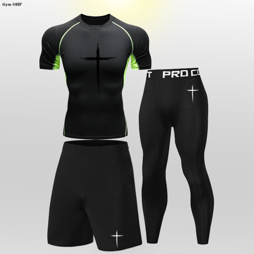 Trendoran Boys’ MMA Training Set – Rashguard T-Shirt & Shorts for BJJ, Muay Thai, Gym & Running